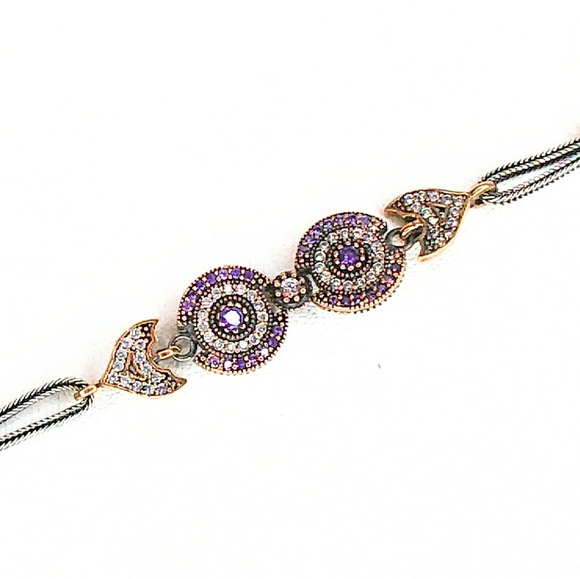 Bollywood Style Tennis Bracelet S925 - Picture 4 of 6